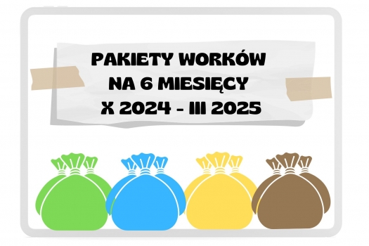 Informacja dot. wielkości pakietów worków na kolejne 6 miesięcy (X 2024  - III 2025 )
