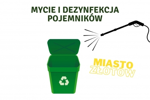 Mycie i dezynfekcja pojemników - Miasto Złotów - październik 2024