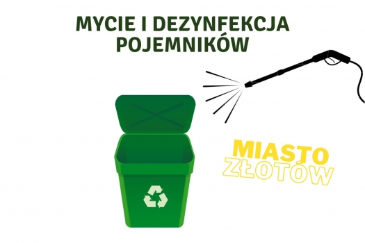 Mycie i dezynfekcja pojemników - Miasto Złotów - czerwiec - lipiec 2025
