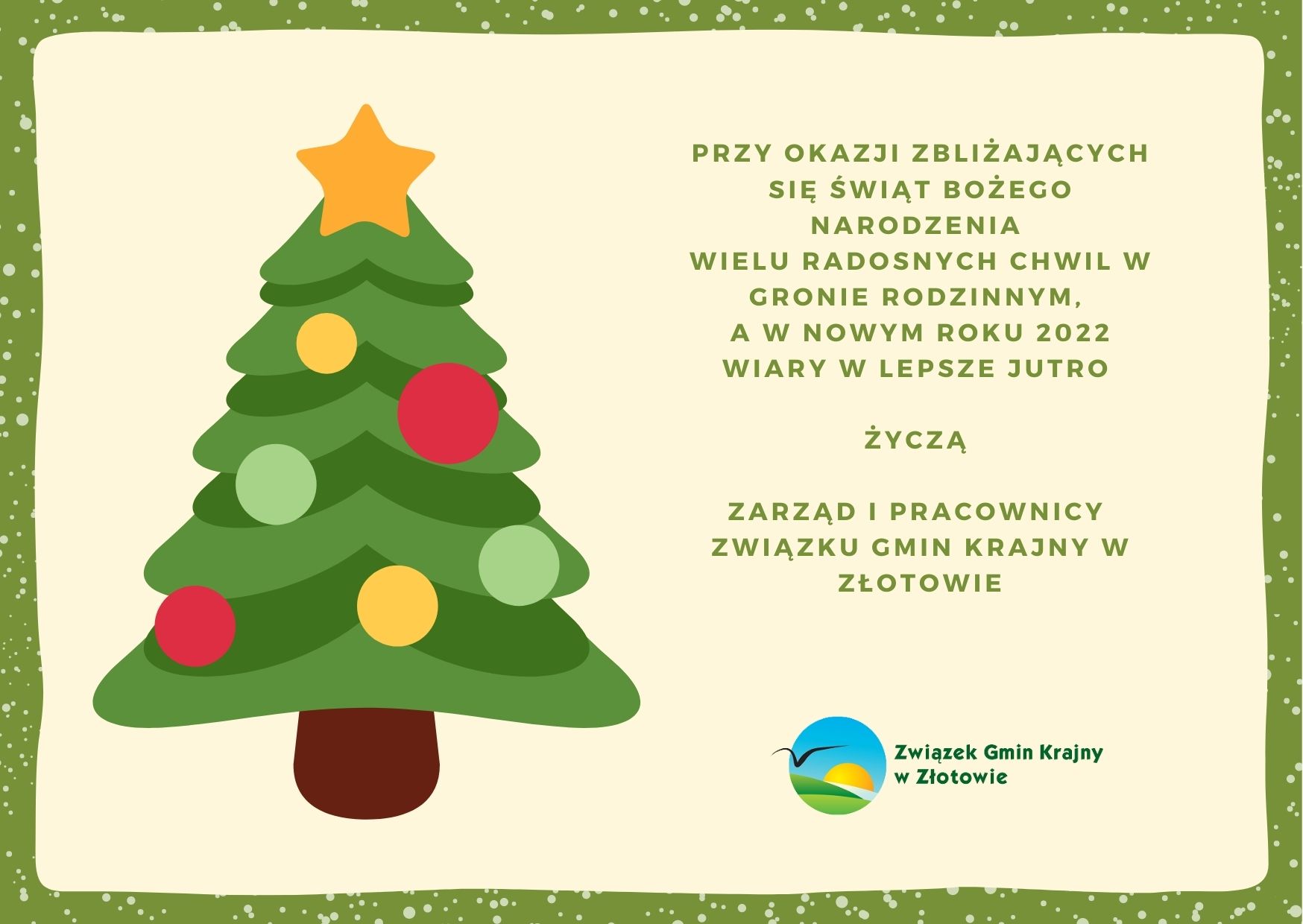 Z okazji zbliżających się Świąt Bożego Narodzenia wielu radosnych chwil w gronie rodzinnym